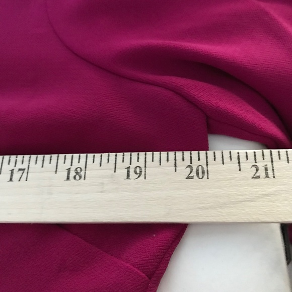 VINCE CAMUTO Fit & Flare Dress Long Sleeve Magenta Pink Women's Plus Size 14 - Picture 13 of 16